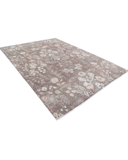 Artemix 7' 9" X 10' 11" Hand Knotted Wool Rug 7' 9" X 10' 11" (236 X 333) / Brown / Wool