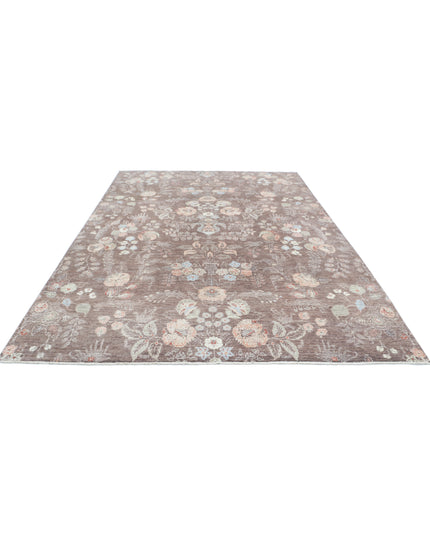 Artemix 7' 9" X 10' 11" Hand Knotted Wool Rug 7' 9" X 10' 11" (236 X 333) / Brown / Wool