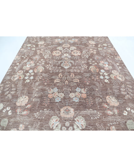 Artemix 7' 9" X 10' 11" Hand Knotted Wool Rug 7' 9" X 10' 11" (236 X 333) / Brown / Wool