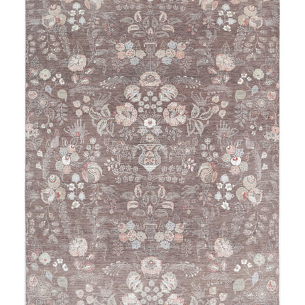 Artemix 7' 9" X 10' 11" Hand Knotted Wool Rug 7' 9" X 10' 11" (236 X 333) / Brown / Wool