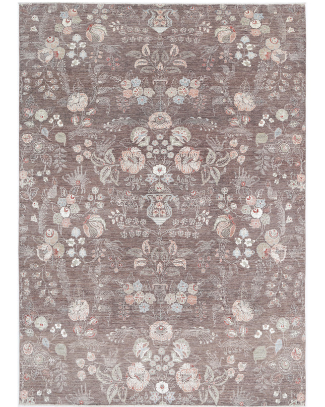 Artemix 7' 9" X 10' 11" Hand Knotted Wool Rug 7' 9" X 10' 11" (236 X 333) / Brown / Wool