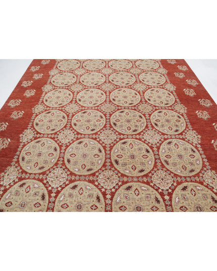 Artemix 8' 9" X 12' 0" Hand Knotted Wool Rug 8' 9" X 12' 0" (267 X 366) / Rust / Wool
