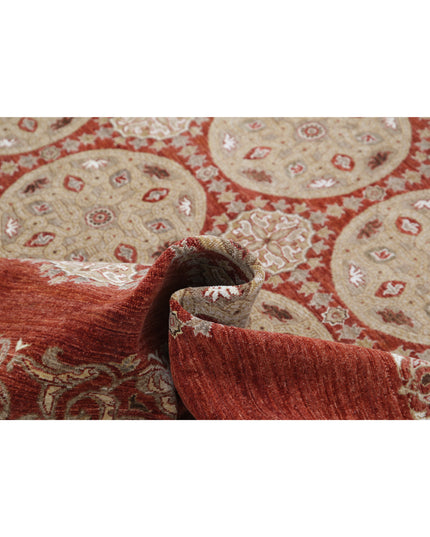 Artemix 8' 9" X 12' 0" Hand Knotted Wool Rug 8' 9" X 12' 0" (267 X 366) / Rust / Wool