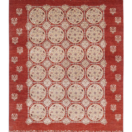 Artemix 8' 9" X 12' 0" Hand Knotted Wool Rug 8' 9" X 12' 0" (267 X 366) / Rust / Wool