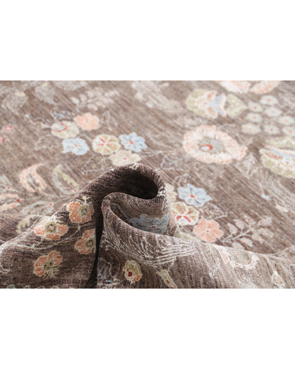 Artemix 8' 10" X 11' 3" Hand Knotted Wool Rug 8' 10" X 11' 3" (269 X 343) / Brown / Wool