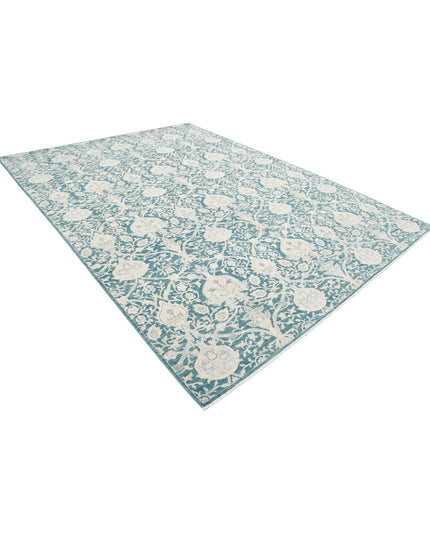 Artemix 8' 10" X 11' 11" Hand Knotted Wool Rug 8' 10" X 11' 11" (269 X 363) / Green / Wool