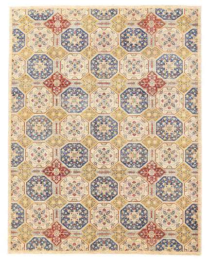 Artemix 8' 1" X 11' 8" Hand Knotted Wool Rug 8' 1" X 11' 8" (246 X 356) / Ivory / Wool