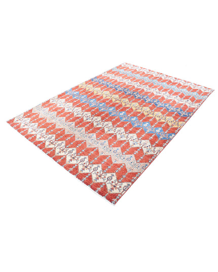 Artemix 5' 6" X 7' 10" Hand Knotted Wool Rug 5' 6" X 7' 10" (168 X 239) / Red / Wool