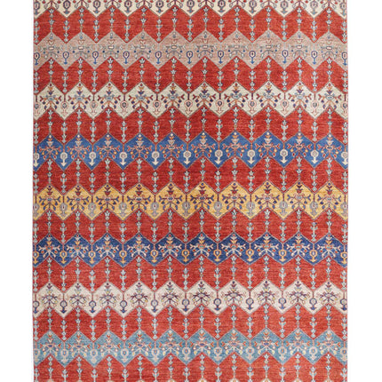 Artemix 5' 6" X 7' 10" Hand Knotted Wool Rug 5' 6" X 7' 10" (168 X 239) / Red / Wool