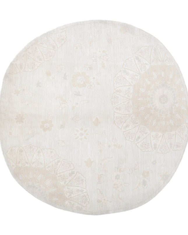 Artemix 7' 8" X 7' 9" Hand Knotted Wool Rug 7' 8" X 7' 9" (234 X 236) / Grey / Wool
