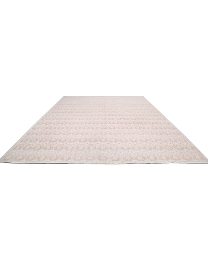 Artemix 12' 1" X 17' 5" Hand Knotted Wool Rug 12' 1" X 17' 5" (368 X 531) / Ivory / Wool