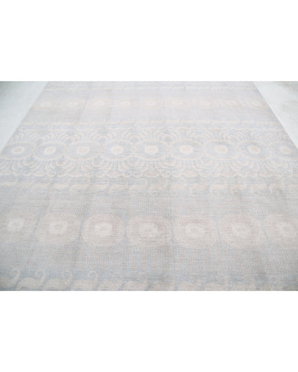 Artemix 8' 9" X 11' 3" Hand Knotted Wool Rug 8' 9" X 11' 3" (267 X 343) / Grey / Wool