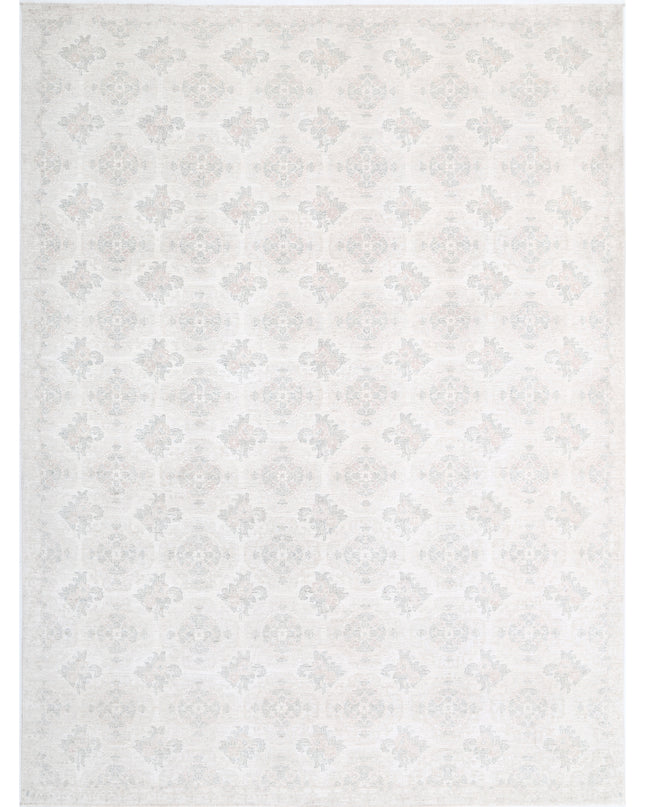 Artemix 9' 1" X 12' 3" Hand Knotted Wool Rug 9' 1" X 12' 3" (277 X 373) / Ivory / Wool
