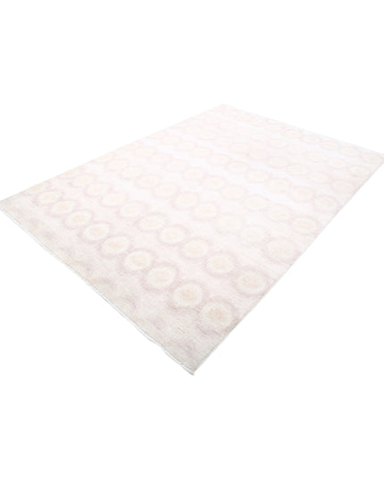 Artemix 6' 1" X 8' 7" Hand Knotted Wool Rug 6' 1" X 8' 7" (185 X 262) / Ivory / Wool