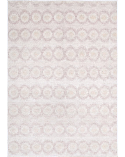 Artemix 6' 1" X 8' 7" Hand Knotted Wool Rug 6' 1" X 8' 7" (185 X 262) / Ivory / Wool