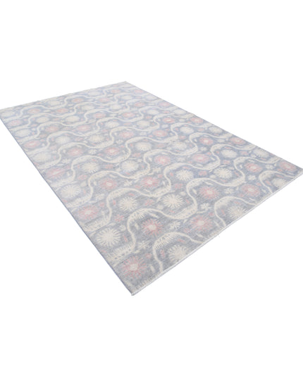 Artemix 6' 2" X 9' 2" Hand Knotted Wool Rug 6' 2" X 9' 2" (188 X 280) / Grey / Wool