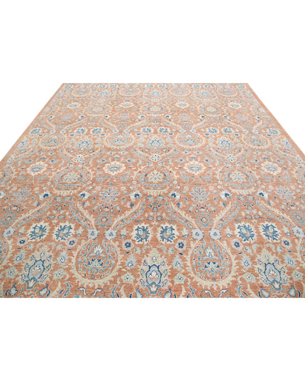 Artemix 9' 10" X 13' 6" Hand Knotted Wool Rug 9' 10" X 13' 6" (300 X 411) / Brown / Wool