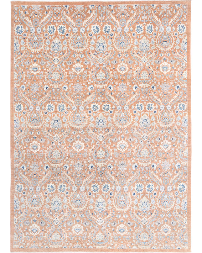 Artemix 9' 10" X 13' 6" Hand Knotted Wool Rug 9' 10" X 13' 6" (300 X 411) / Brown / Wool