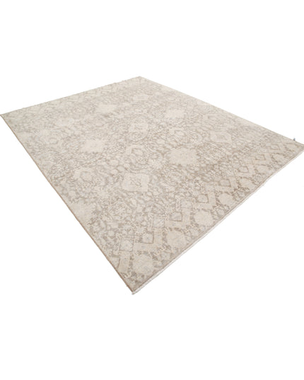 Artemix 7' 8" X 9' 4" Hand Knotted Wool Rug 7' 8" X 9' 4" (234 X 284) / Grey / Wool