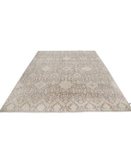 Artemix 7' 8" X 9' 4" Hand Knotted Wool Rug 7' 8" X 9' 4" (234 X 284) / Grey / Wool
