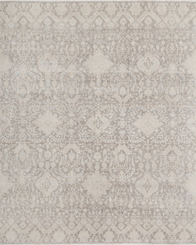 Artemix 7' 8" X 9' 4" Hand Knotted Wool Rug 7' 8" X 9' 4" (234 X 284) / Grey / Wool