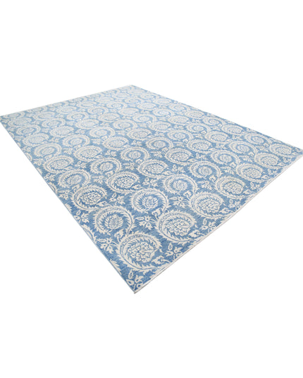 Artemix 8' 9" X 11' 5" Hand Knotted Wool Rug 8' 9" X 11' 5" (267 X 348) / Blue / Wool