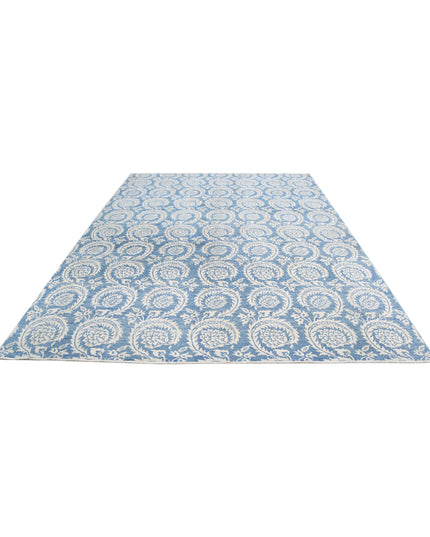 Artemix 8' 9" X 11' 5" Hand Knotted Wool Rug 8' 9" X 11' 5" (267 X 348) / Blue / Wool