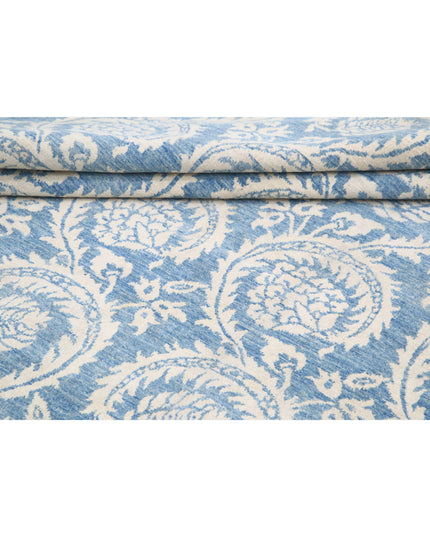 Artemix 8' 9" X 11' 5" Hand Knotted Wool Rug 8' 9" X 11' 5" (267 X 348) / Blue / Wool