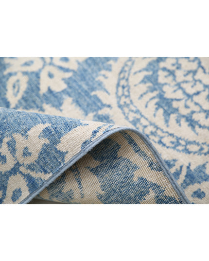 Artemix 8' 9" X 11' 5" Hand Knotted Wool Rug 8' 9" X 11' 5" (267 X 348) / Blue / Wool