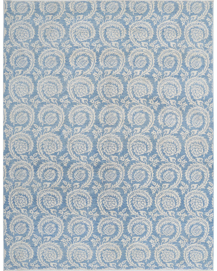 Artemix 8' 9" X 11' 5" Hand Knotted Wool Rug 8' 9" X 11' 5" (267 X 348) / Blue / Wool