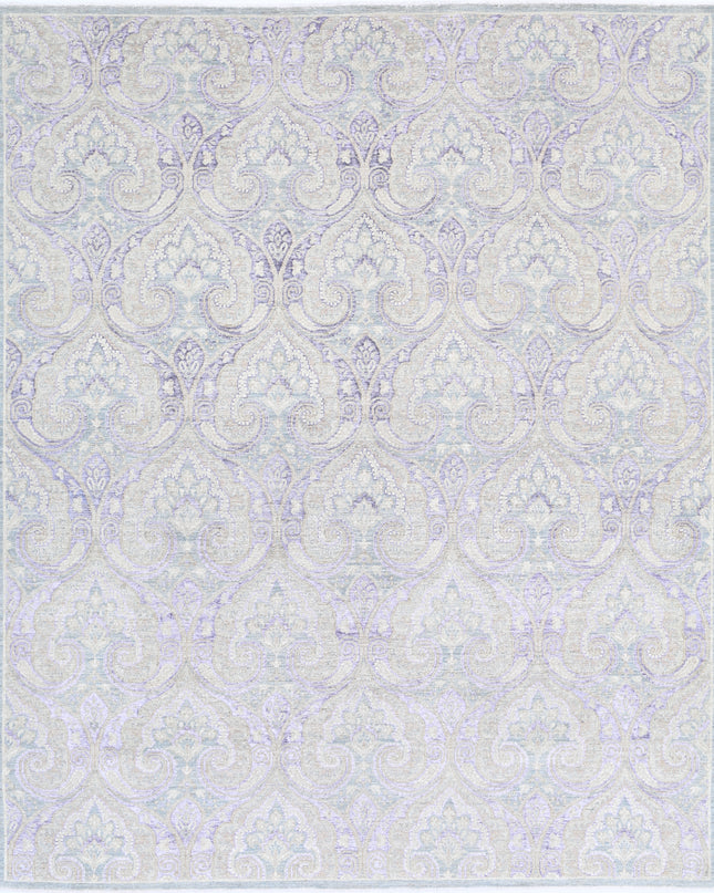 Artemix 7' 10" X 9' 10" Hand Knotted Wool Rug 7' 10" X 9' 10" (239 X 300) / Grey / Wool