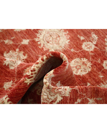 Artemix 4' 10" X 6' 6" Hand Knotted Wool Rug 4' 10" X 6' 6" (147 X 198) / Red / Wool