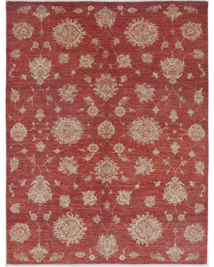 Artemix 4' 10" X 6' 6" Hand Knotted Wool Rug 4' 10" X 6' 6" (147 X 198) / Red / Wool