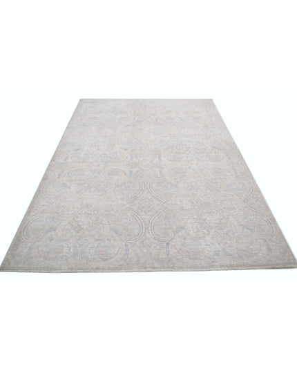 Artemix 6' 1" X 8' 4" Hand Knotted Wool Rug 6' 1" X 8' 4" (185 X 254) / Grey / Wool