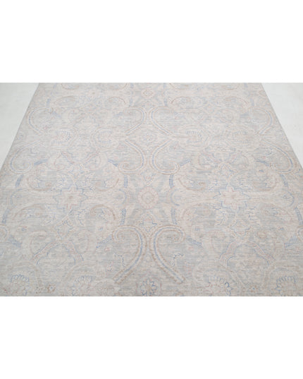 Artemix 6' 1" X 8' 4" Hand Knotted Wool Rug 6' 1" X 8' 4" (185 X 254) / Grey / Wool