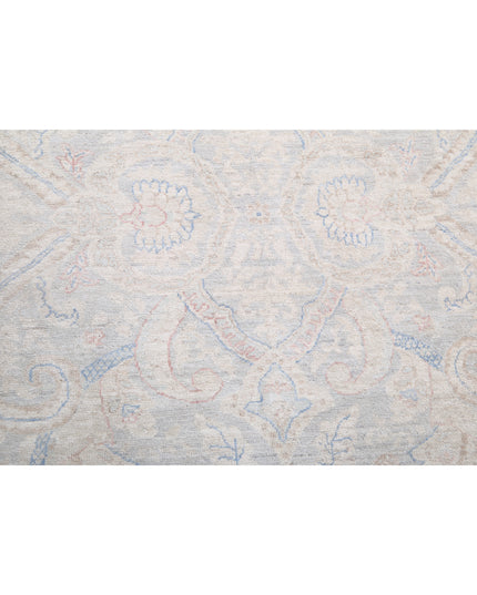 Artemix 6' 1" X 8' 4" Hand Knotted Wool Rug 6' 1" X 8' 4" (185 X 254) / Grey / Wool