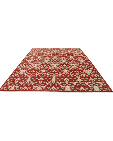 Artemix 9' 4" X 12' 1" Hand Knotted Wool Rug 9' 4" X 12' 1" (284 X 368) / Red / Wool