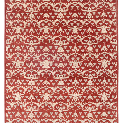 Artemix 9' 4" X 12' 1" Hand Knotted Wool Rug 9' 4" X 12' 1" (284 X 368) / Red / Wool