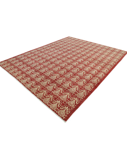 Artemix 8' 5" X 10' 9" Hand Knotted Wool Rug 8' 5" X 10' 9" (257 X 328) / Red / Wool