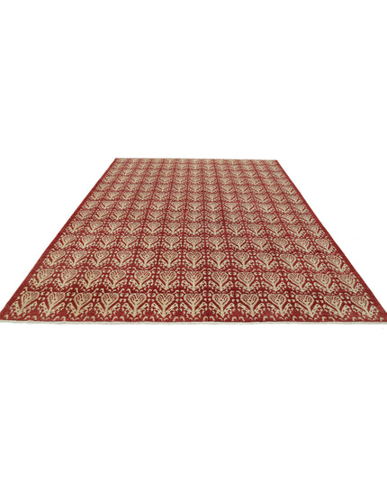 Artemix 8' 5" X 10' 9" Hand Knotted Wool Rug 8' 5" X 10' 9" (257 X 328) / Red / Wool