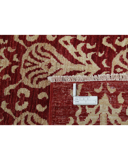 Artemix 8' 5" X 10' 9" Hand Knotted Wool Rug 8' 5" X 10' 9" (257 X 328) / Red / Wool