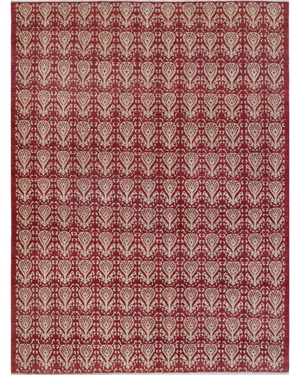 Artemix 8' 5" X 10' 9" Hand Knotted Wool Rug 8' 5" X 10' 9" (257 X 328) / Red / Wool