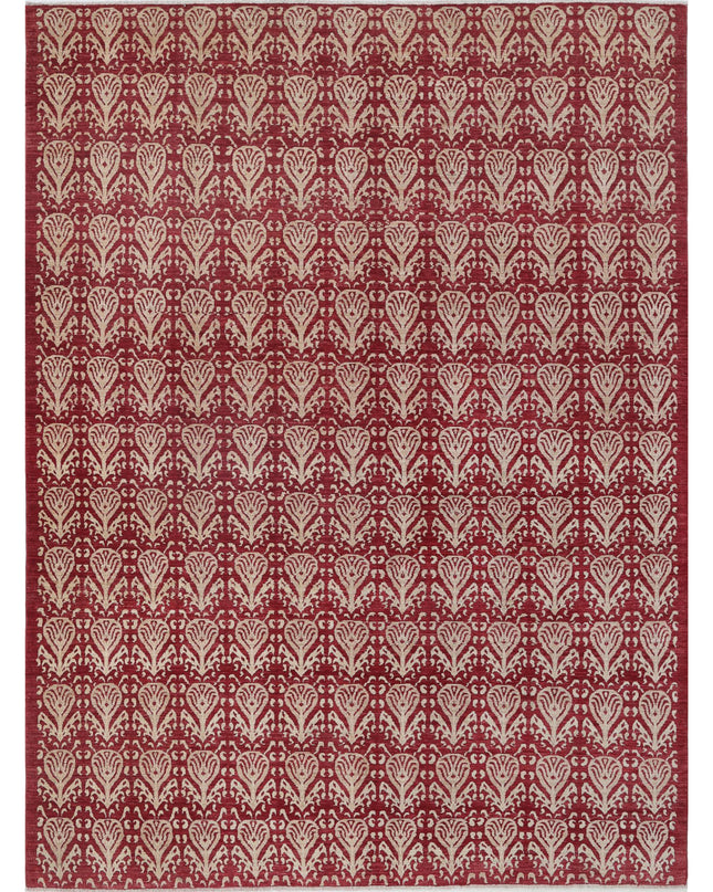 Artemix 8' 5" X 10' 9" Hand Knotted Wool Rug 8' 5" X 10' 9" (257 X 328) / Red / Wool