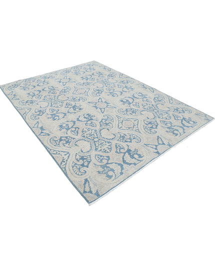 Artemix 6' 0" X 7' 11" Hand Knotted Wool Rug 6' 0" X 7' 11" (183 X 241) / Blue / Wool