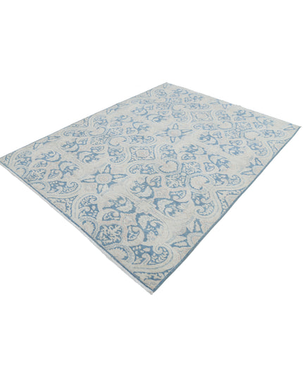 Artemix 6' 0" X 7' 11" Hand Knotted Wool Rug 6' 0" X 7' 11" (183 X 241) / Blue / Wool