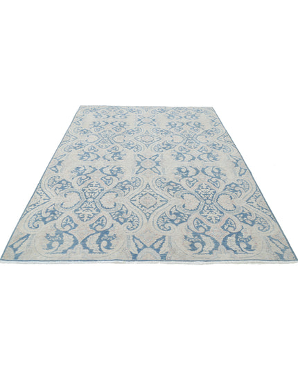 Artemix 6' 0" X 7' 11" Hand Knotted Wool Rug 6' 0" X 7' 11" (183 X 241) / Blue / Wool