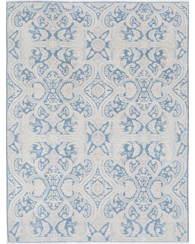 Artemix 6' 0" X 7' 11" Hand Knotted Wool Rug 6' 0" X 7' 11" (183 X 241) / Blue / Wool