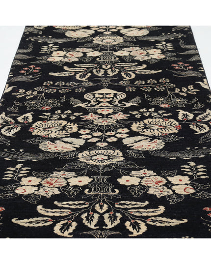 Artemix 3' 6" X 22' 9" Hand Knotted Wool Rug 3' 6" X 22' 9" (107 X 693) / Black / Wool