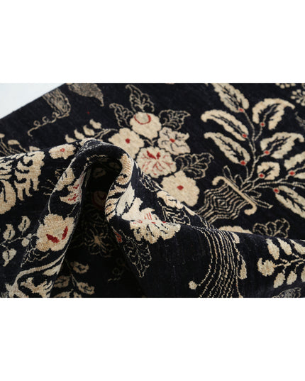 Artemix 3' 6" X 22' 9" Hand Knotted Wool Rug 3' 6" X 22' 9" (107 X 693) / Black / Wool