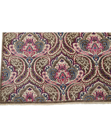 Artemix 5' 2" X 11' 4" Hand Knotted Wool Rug 5' 2" X 11' 4" (158 X 345) / Brown / Wool